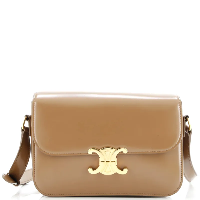 Pre-Loved Celine Triomphe Shoulder Bag Smooth Calfskin Medium sold by Zulily