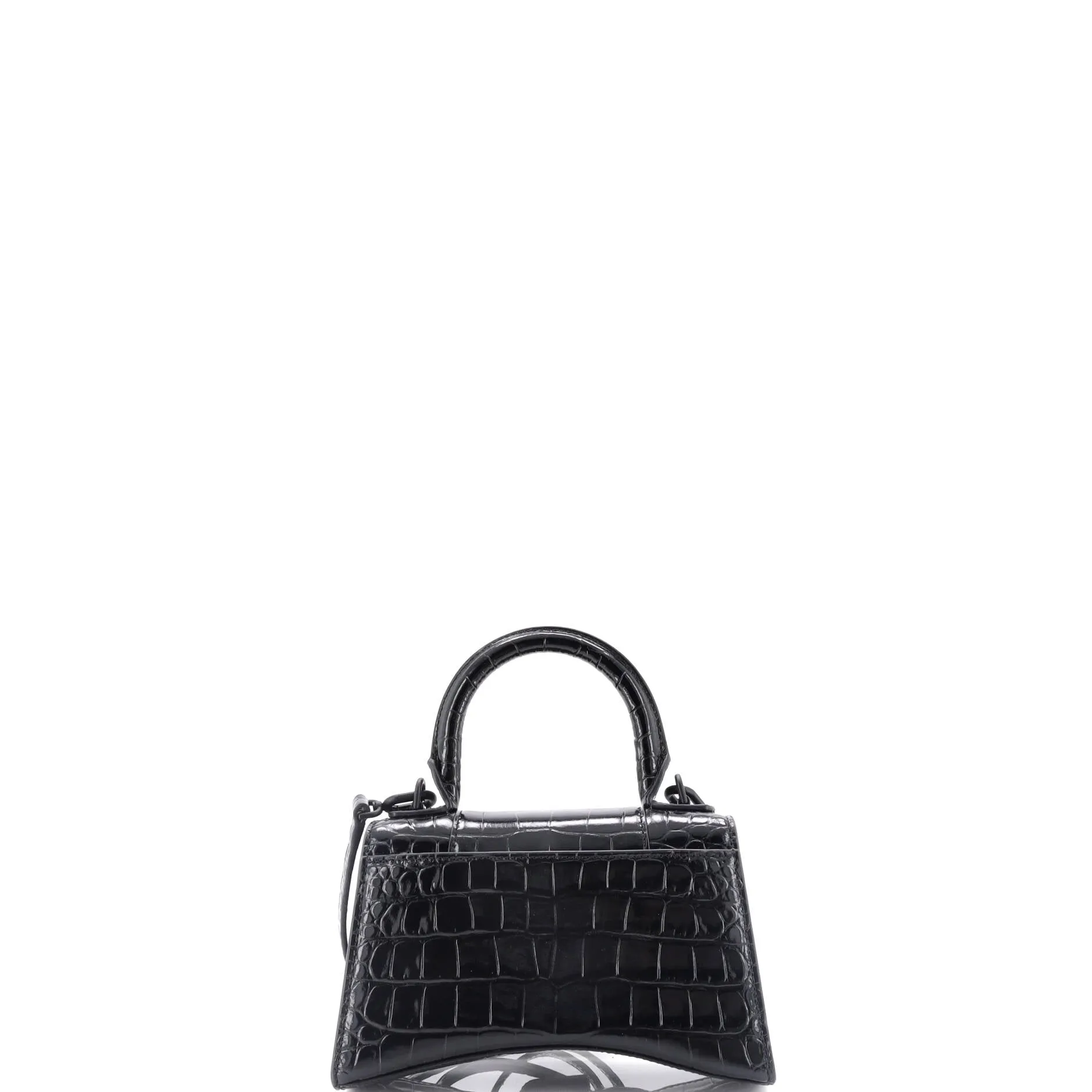 Pre-Loved Balenciaga Hourglass Top Handle Bag Crocodile Embossed Leather with Crystals XS sold by Zulily product image thumbnail 3