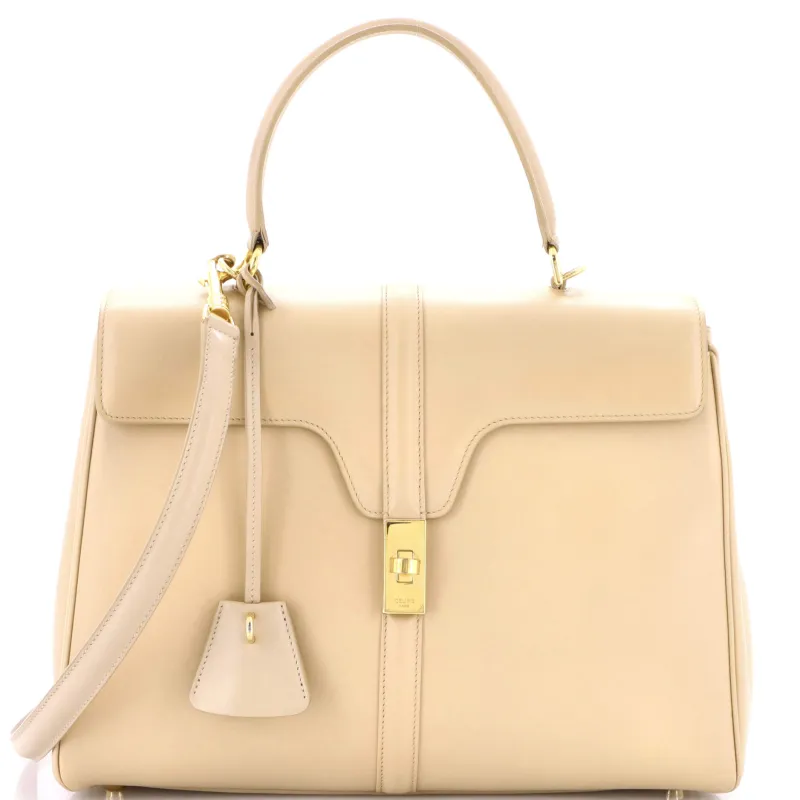 Pre-Loved Celine 16 Top Handle Bag Smooth Calfskin Medium sold by Zulily