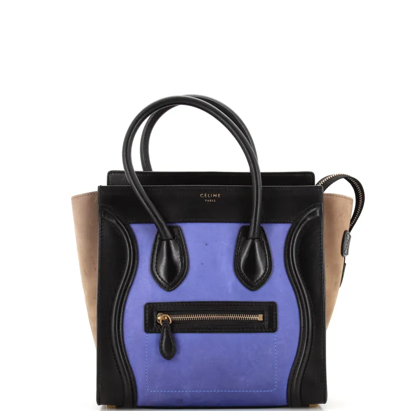 Pre-Loved Celine Luggage Bag Canvas and Leather Micro sold by Zulily
