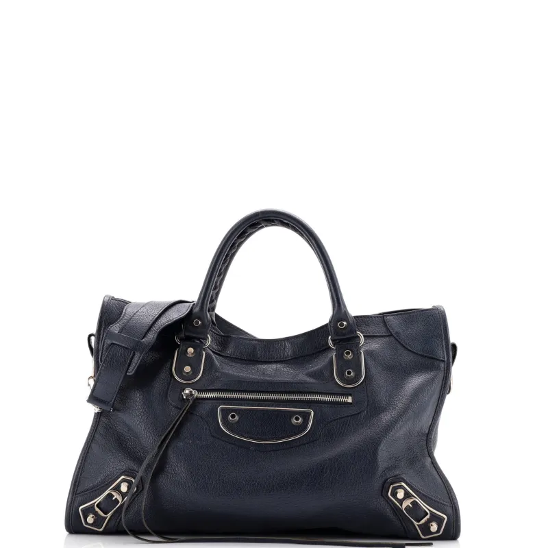 Pre-Loved Balenciaga City Classic Metallic Edge Bag Leather Medium sold by Zulily