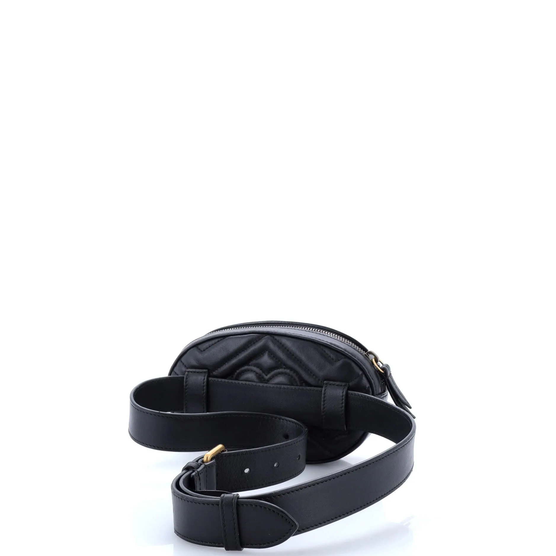 Pre-Loved Gucci GG Marmont Belt Bag Embellished Matelasse Leather sold by Zulily product image thumbnail 3