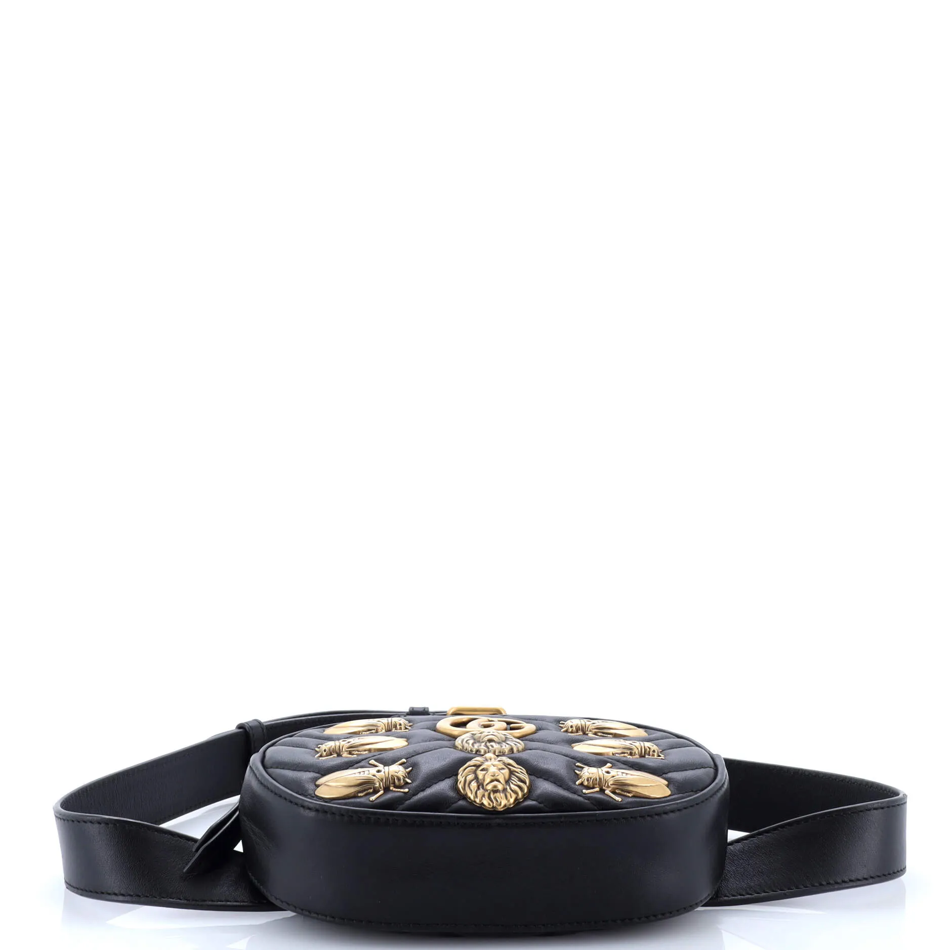 Pre-Loved Gucci GG Marmont Belt Bag Embellished Matelasse Leather sold by Zulily product image thumbnail 4