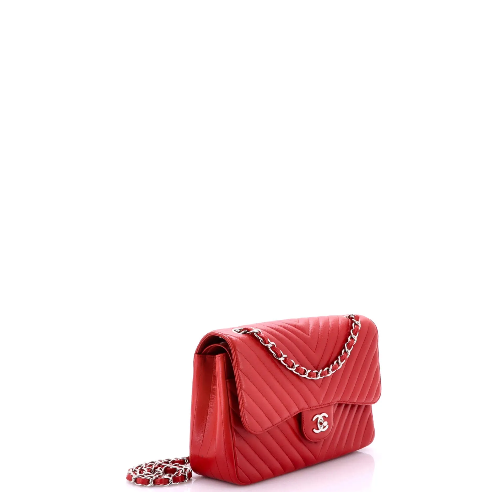 Pre-Loved Chanel Classic Double Flap Bag Chevron Caviar Jumbo sold by Zulily product image thumbnail 2