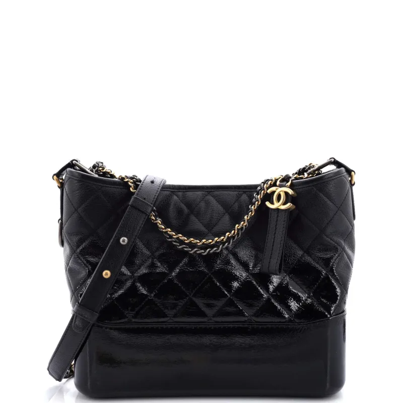 Pre-Loved Chanel Gabrielle Hobo Quilted Goatskin and Patent Medium sold by Zulily