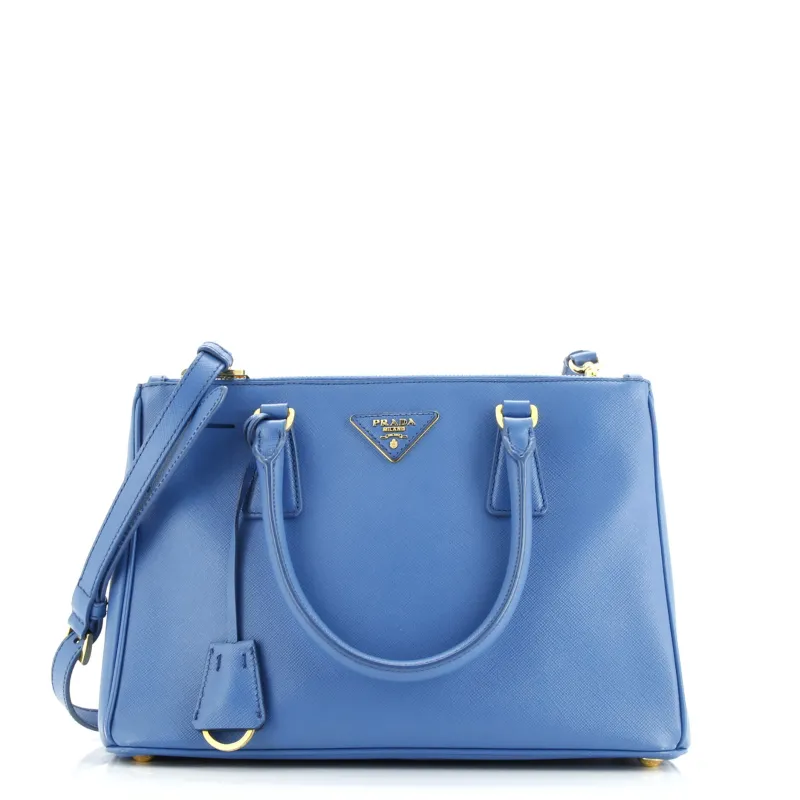 Pre-Loved Prada Double Zip Lux Tote Saffiano Leather Small sold by Zulily