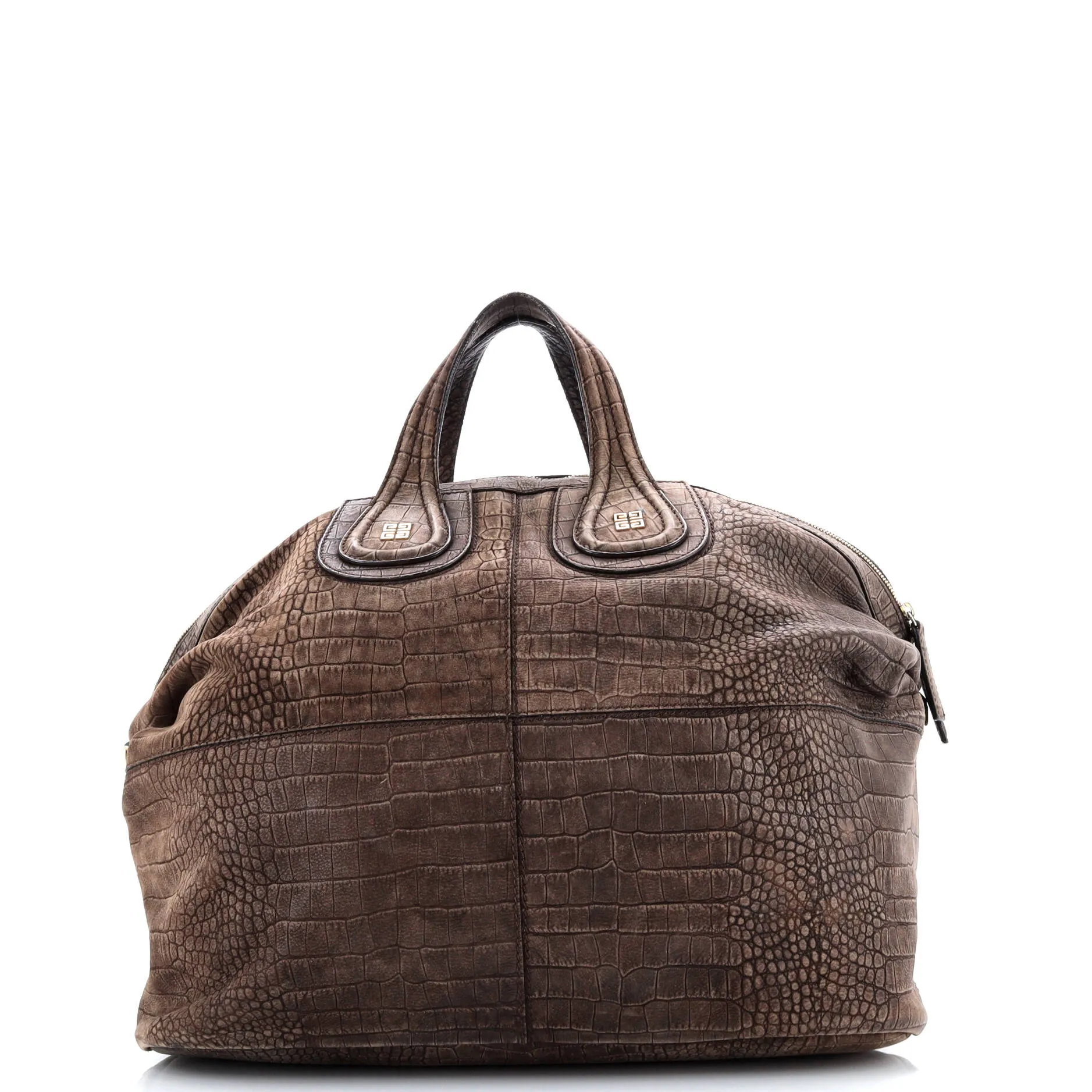 Pre-Loved Givenchy Nightingale Satchel Crocodile Embossed Nubuck Large sold by Zulily product image thumbnail 3