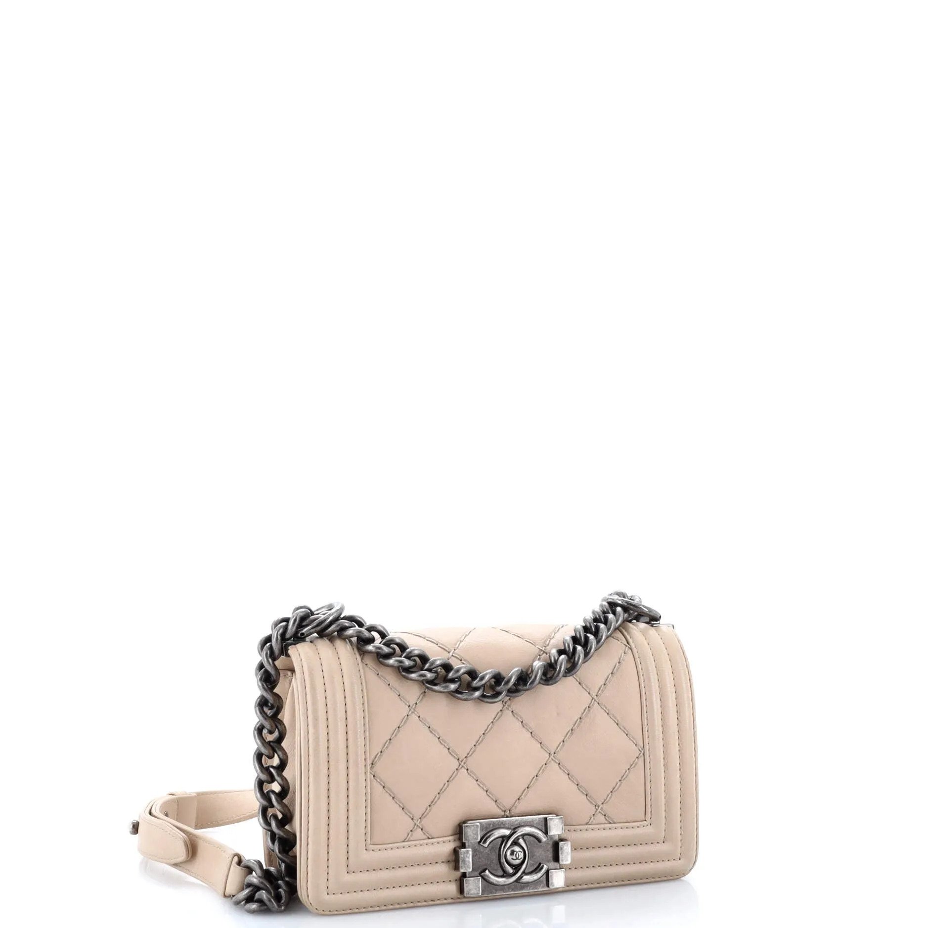 Pre-Loved Chanel Stitch Boy Flap Bag Quilted Calfskin Small sold by Zulily product image thumbnail 3