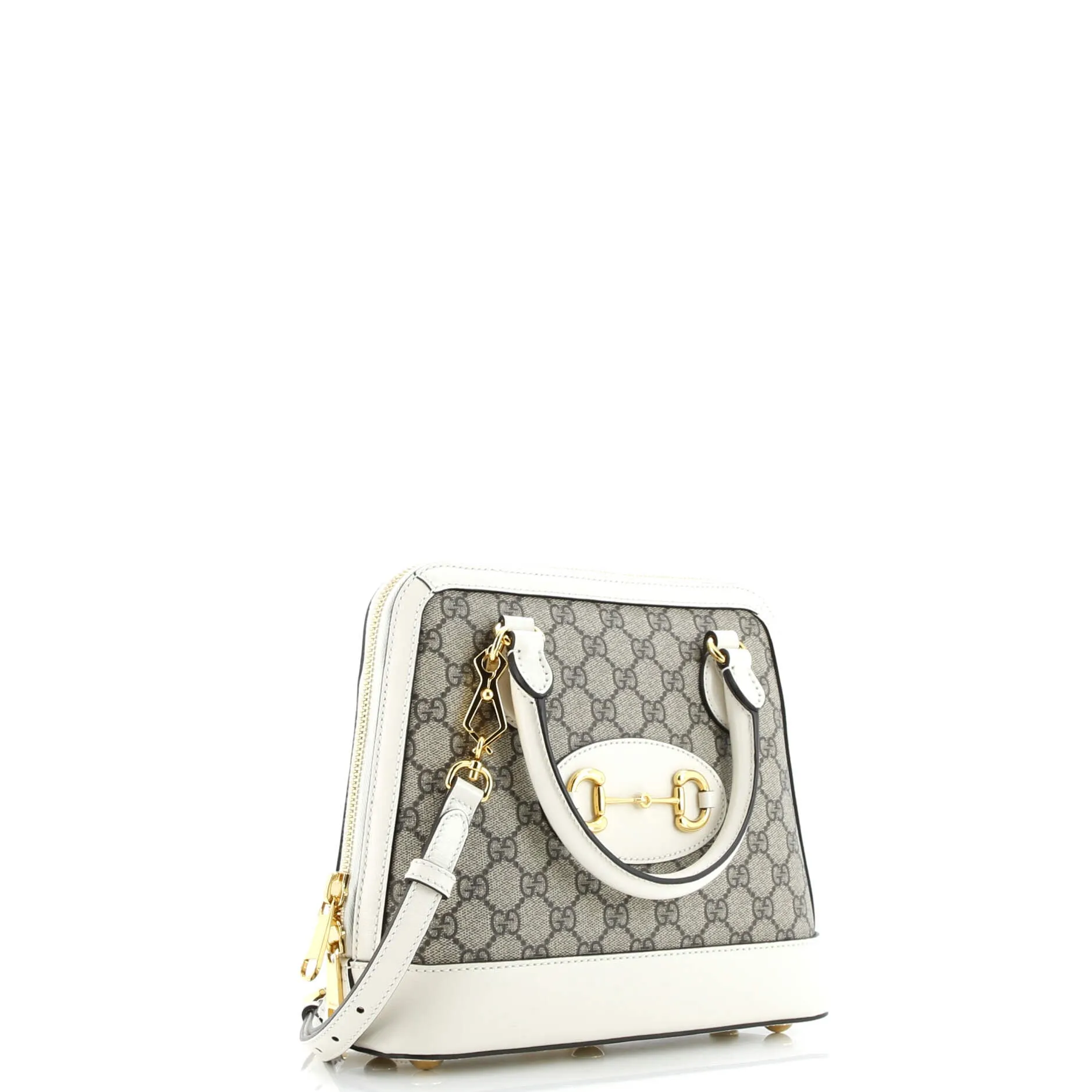 Pre-Loved Gucci Horsebit 1955 Top Handle Bag GG Coated Canvas with Leather Small sold by Zulily product image thumbnail 2