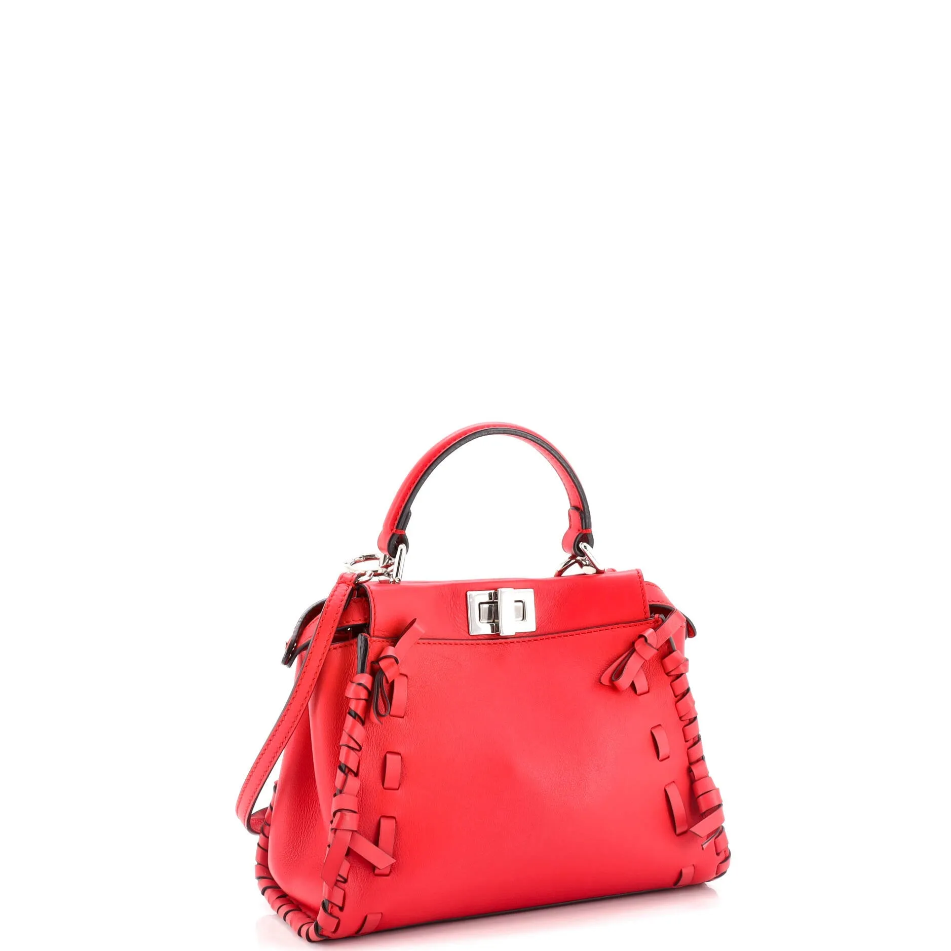Pre-Loved Fendi Bow Peekaboo Bag Whipstitch Leather Mini sold by Zulily product image thumbnail 2