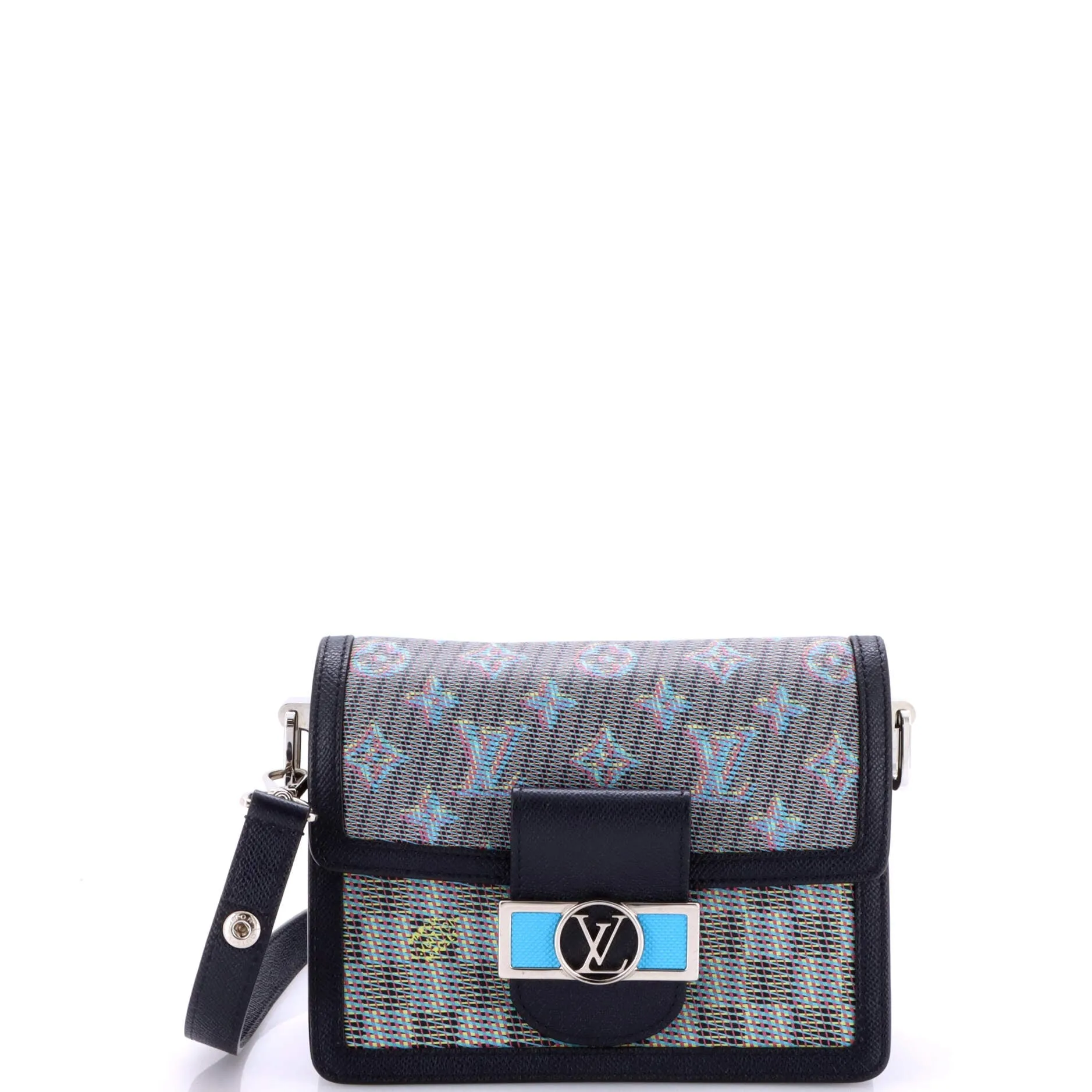 Pre-Loved Louis Vuitton Dauphine Shoulder Bag Damier Monogram LV Pop Canvas Mini sold by Zulily