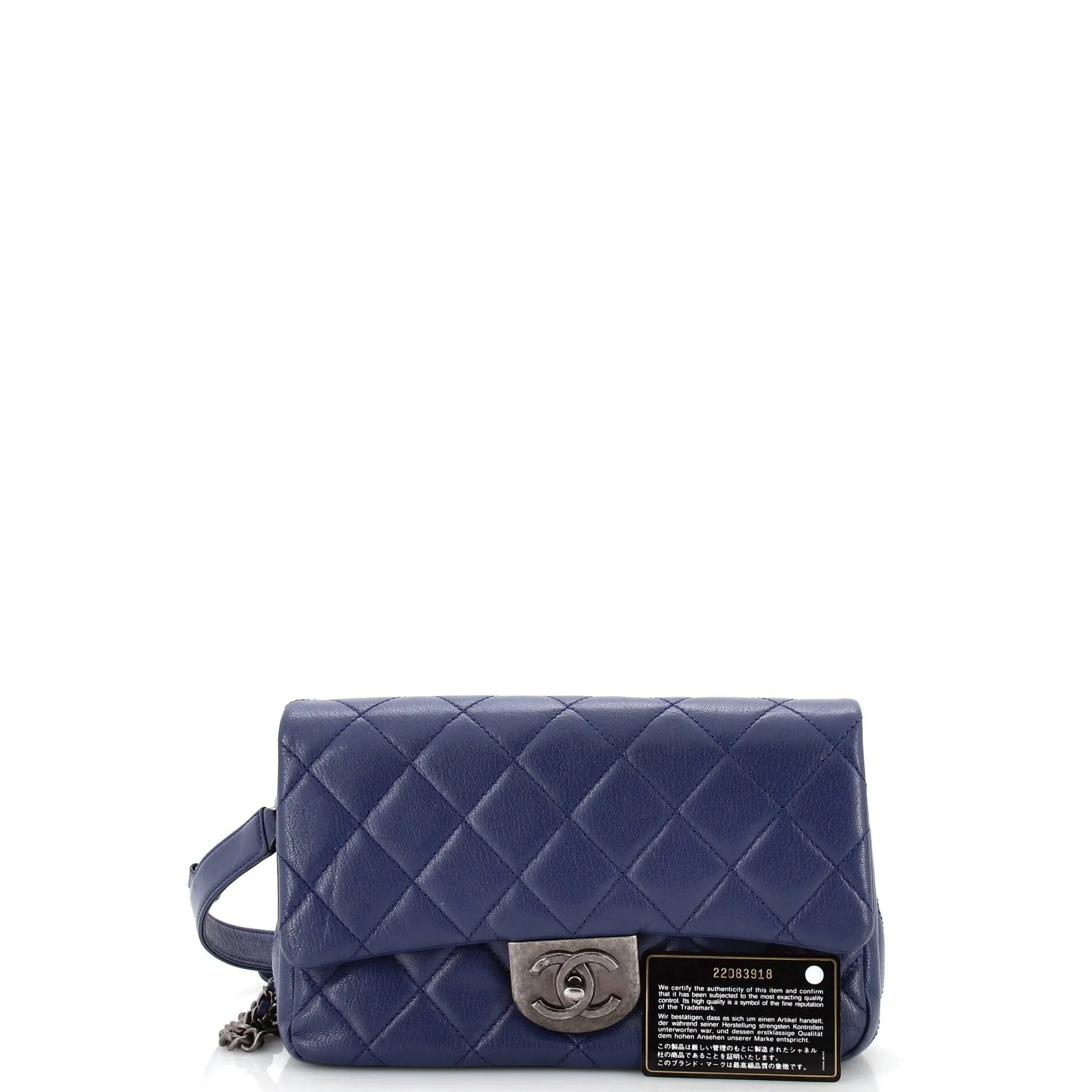 Pre-Loved Chanel Double Carry Chain Waist Bag Quilted Goatskin Small sold by Zulily product image thumbnail 2