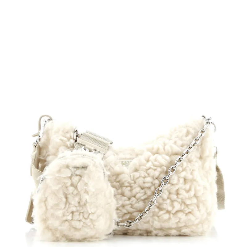 Pre-Loved Prada Re-Edition 2005 Shoulder Bag Quilted Shearling Small sold by Zulily