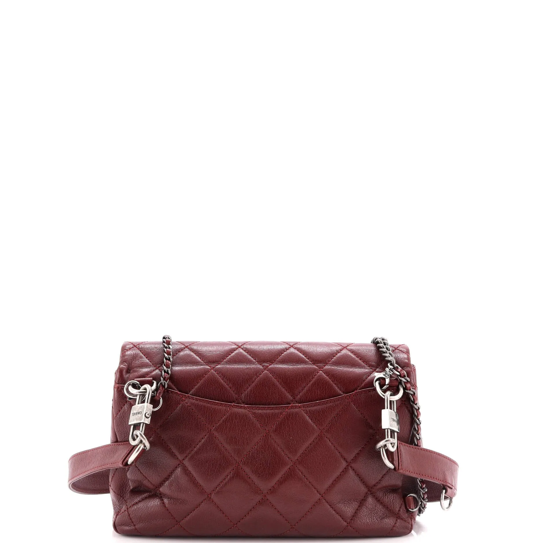 Pre-Loved Chanel Double Carry Chain Waist Bag Quilted Goatskin Small sold by Zulily product image thumbnail 4