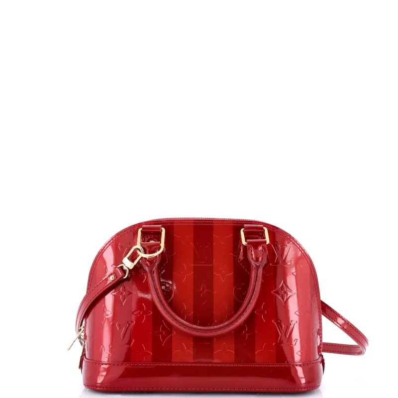 Pre-Loved Louis Vuitton Alma Handbag Limited Edition Monogram Vernis Rayures BB sold by Zulily