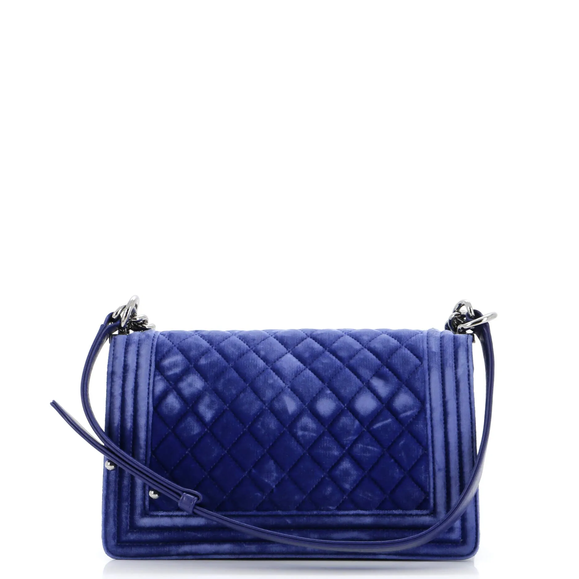 Pre-Loved Chanel Boy Flap Bag Quilted Velvet Old Medium sold by Zulily product image thumbnail 4