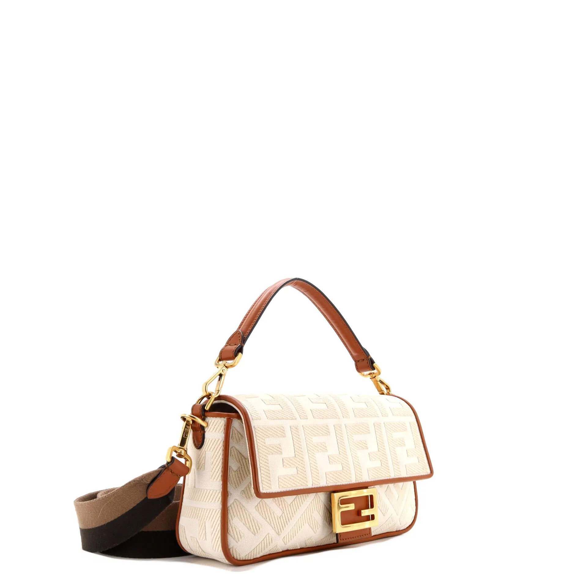 Pre-Loved Fendi Baguette NM Bag Zucca Embroidered Canvas Medium sold by Zulily product image thumbnail 2