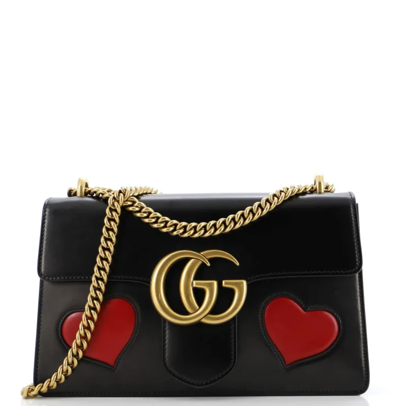 Pre-Loved Gucci Marmont Chain Shoulder Bag Patchwork Leather Medium sold by Zulily