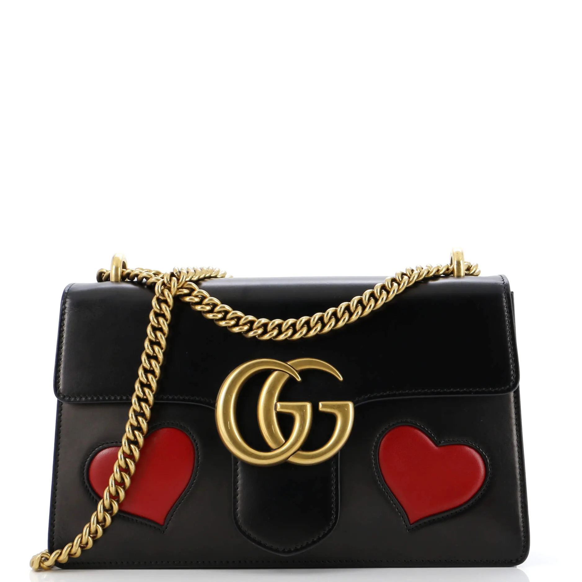 Pre-Loved Gucci Marmont Chain Shoulder Bag Patchwork Leather Medium sold by Zulily
