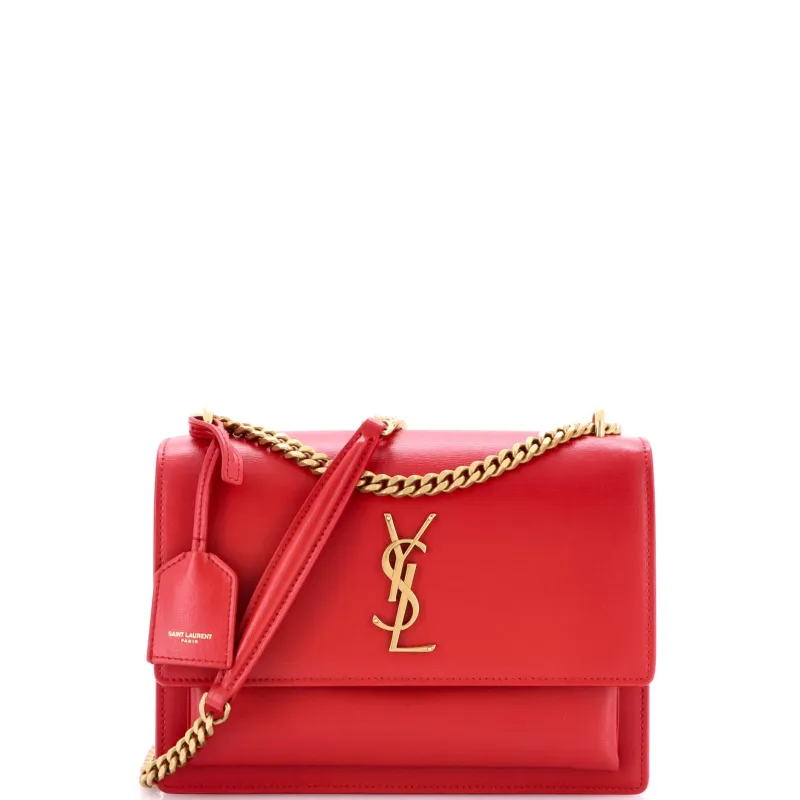 Pre-Loved Saint Laurent Sunset Crossbody Bag Leather Medium sold by Zulily