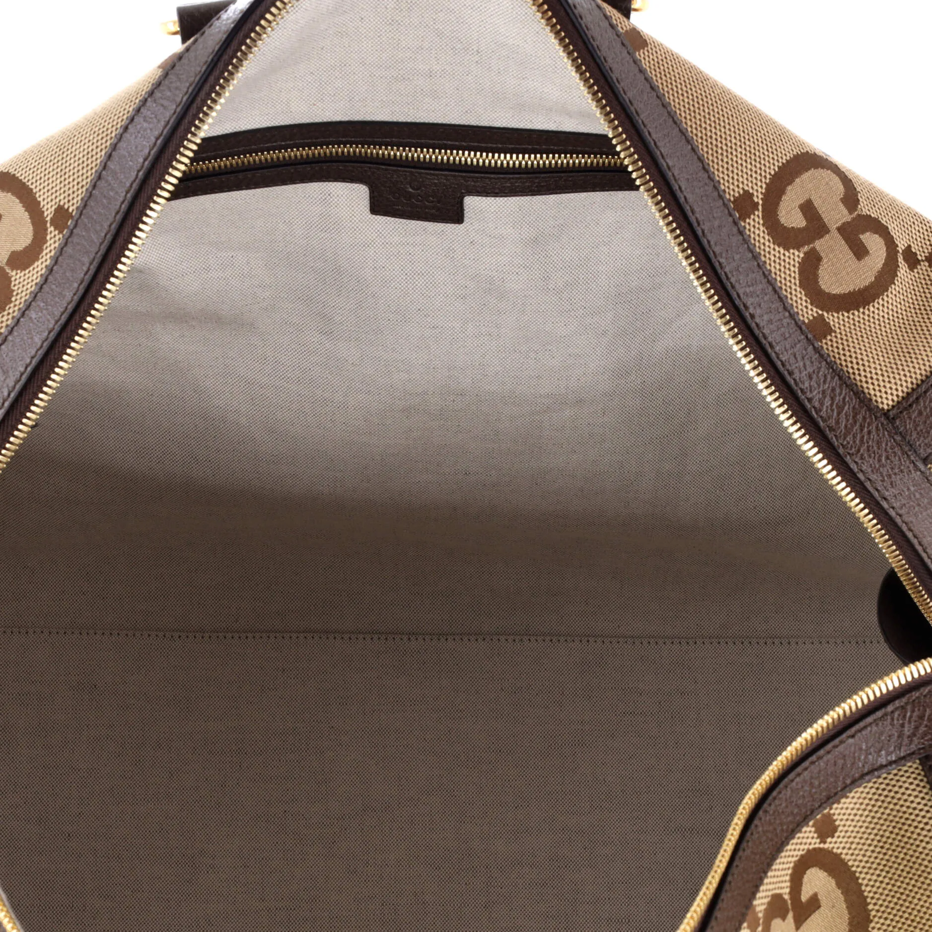 Pre-Loved Gucci Savoy Web Convertible Duffle Bag Jumbo GG Canvas Large sold by Zulily product image thumbnail 5