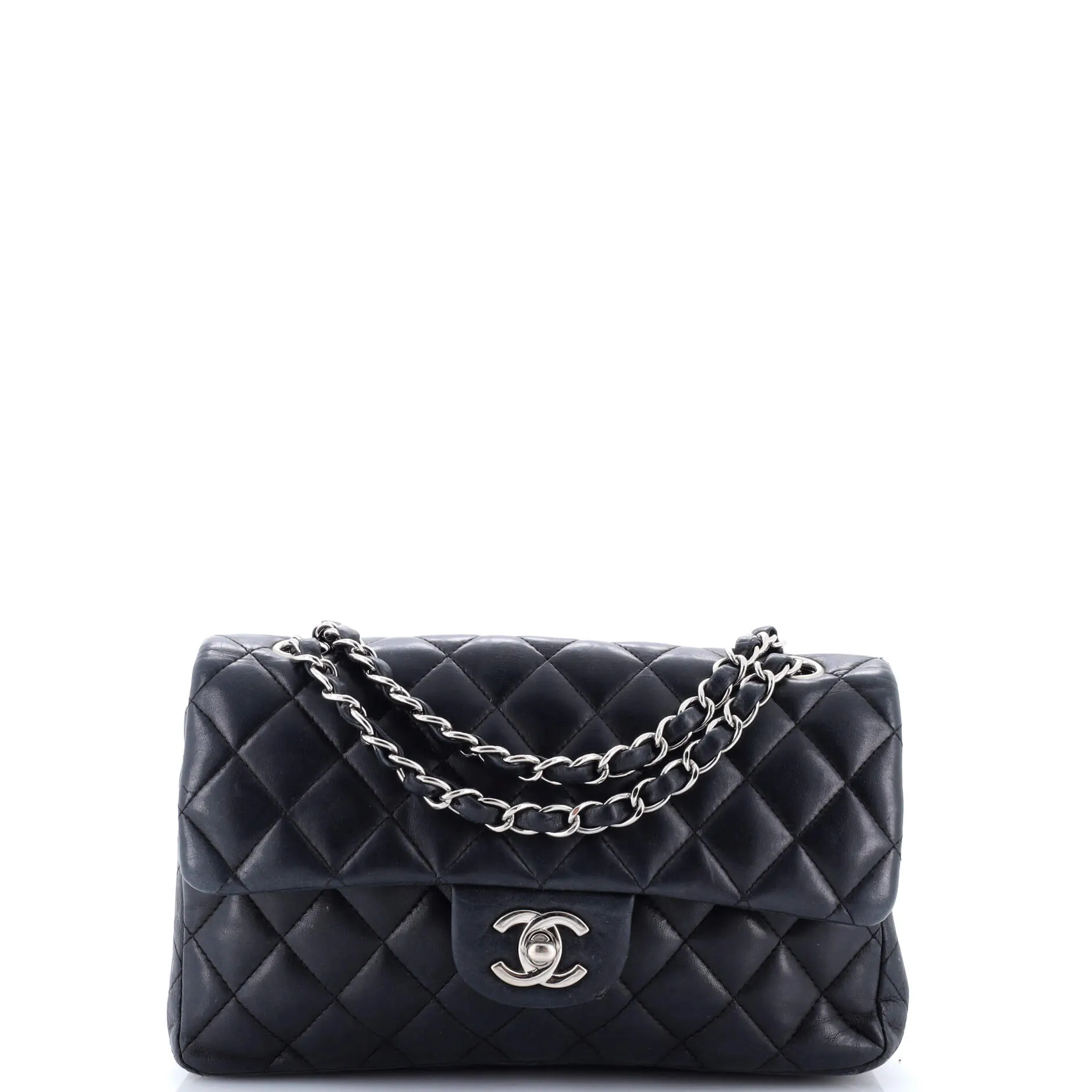 Pre-Loved Chanel Classic Double Flap Bag Quilted Lambskin Small sold by Zulily
