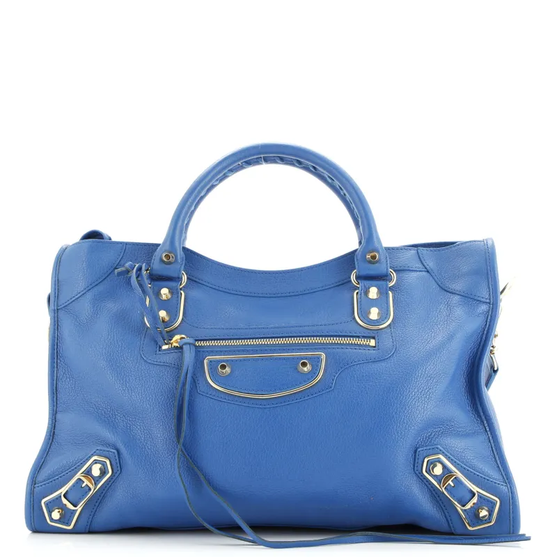 Pre-Loved Balenciaga City Classic Metallic Edge Bag Leather Medium sold by Zulily