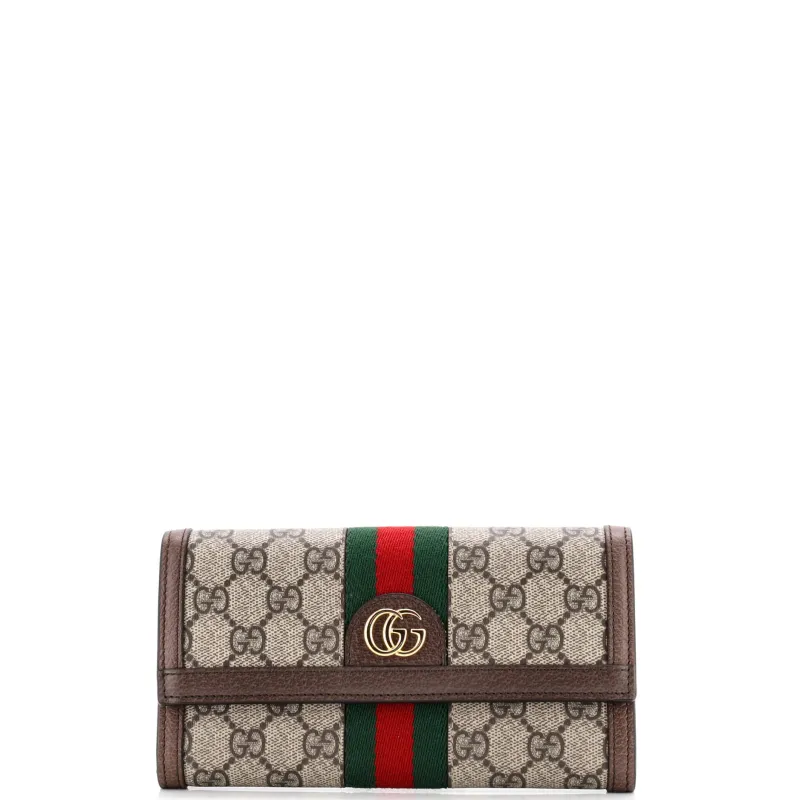 Pre-Loved Gucci Ophidia Continental Wallet GG Coated Canvas sold by Zulily