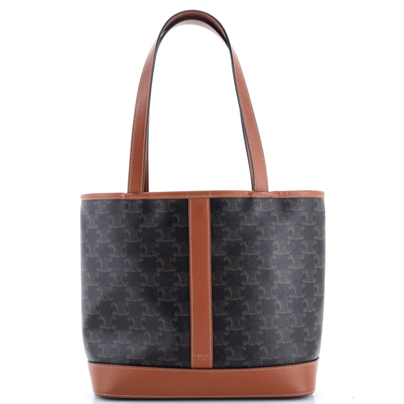 Pre-Loved Celine Cabas Tote Triomphe Coated Canvas Small sold by Zulily