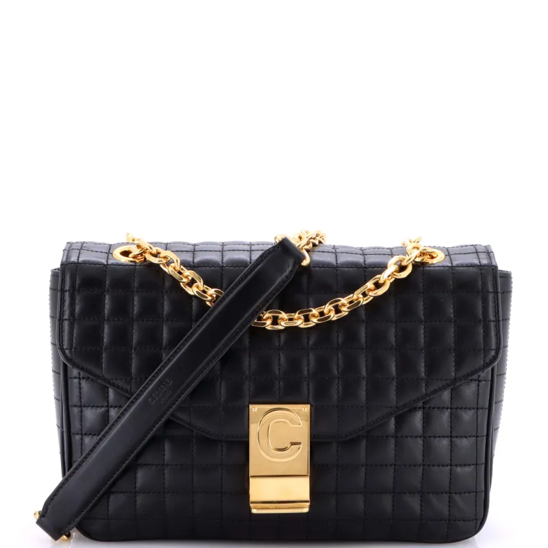 Pre-Loved Celine C Bag Quilted Leather Medium sold by Zulily