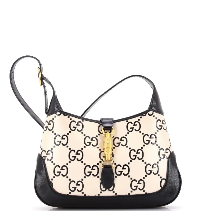 Pre-Loved Gucci Jackie 1961 Hobo GG Embossed Leather Small sold by Zulily