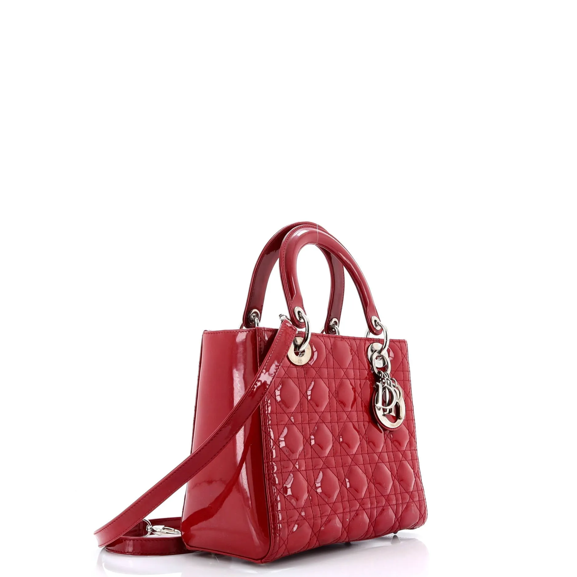 Pre-Loved Christian Dior Lady Dior Bag Cannage Quilt Patent Medium sold by Zulily product image thumbnail 2