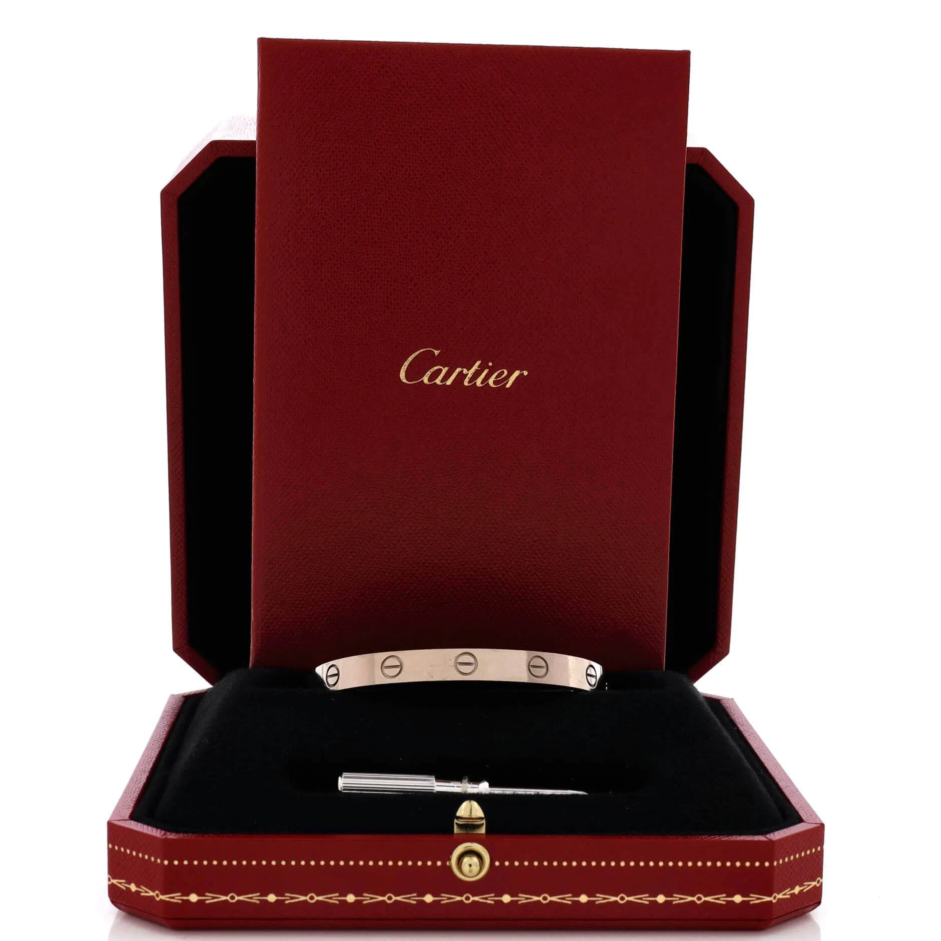 Pre-Loved Cartier Love Bracelet 18K White Gold sold by Zulily product image thumbnail 2