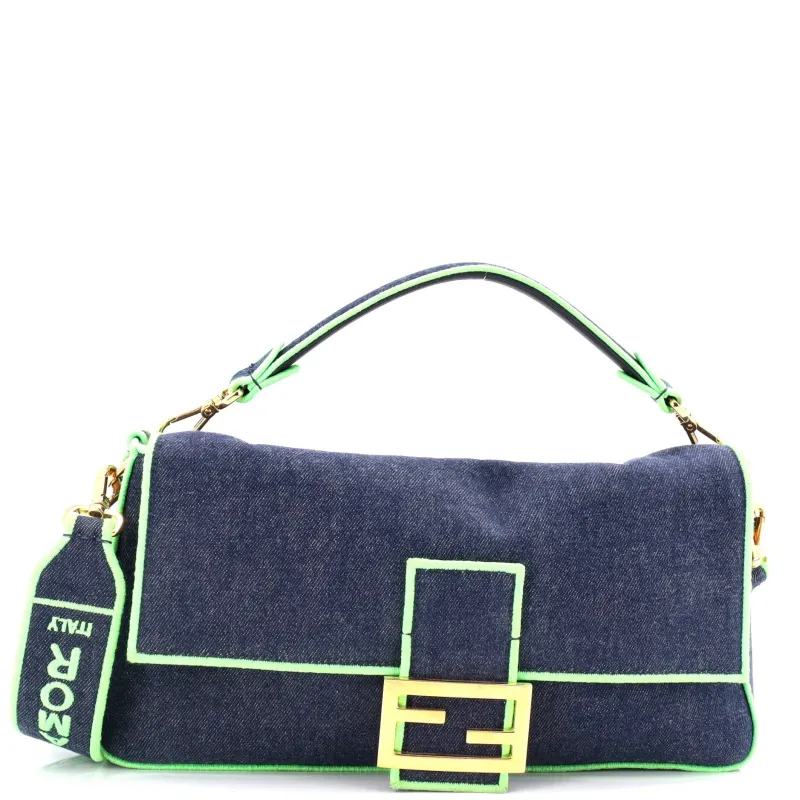 Pre-Loved Fendi Baguette NM Bag Denim Large sold by Zulily