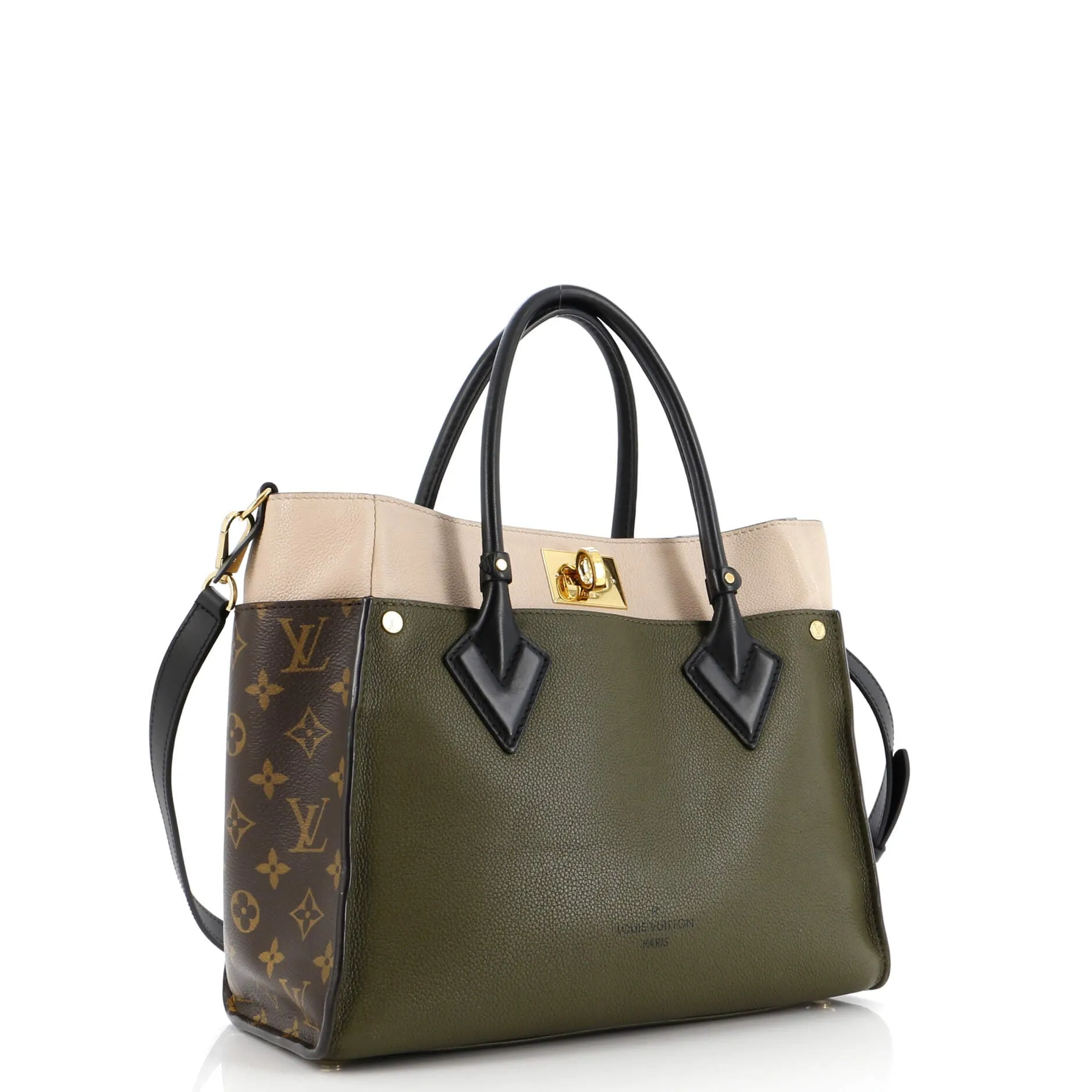 Pre-Loved Louis Vuitton On My Side Tote Leather with Monogram Canvas PM sold by Zulily product image thumbnail 2
