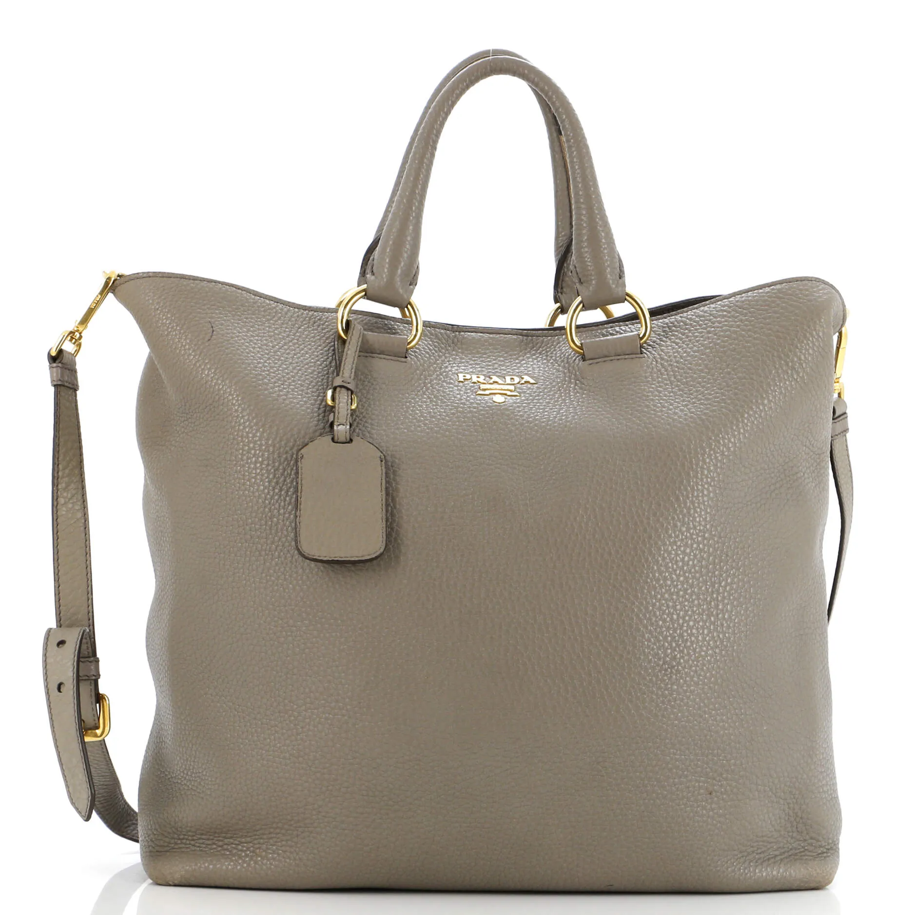 Pre-Loved Prada Convertible Shopper Tote Vitello Daino Large sold by Zulily