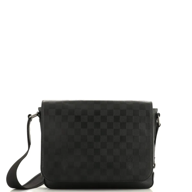 Pre-Loved Louis Vuitton District Messenger Bag Damier Infini Leather PM sold by Zulily