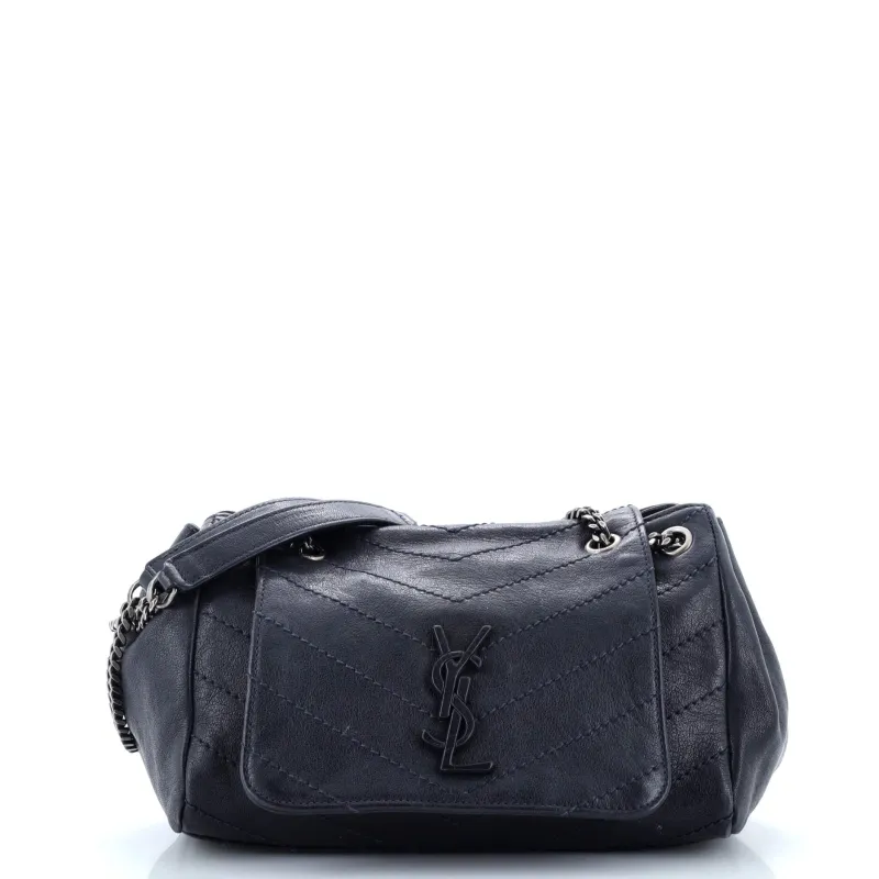 Pre-Loved Saint Laurent Nolita Satchel Matelasse Chevron Leather Small sold by Zulily
