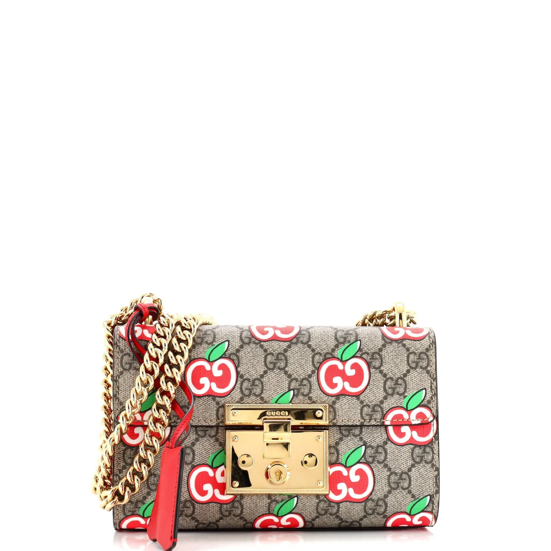 Pre-Loved Gucci Padlock Shoulder Bag GG Coated Canvas and Leather Small sold by Zulily