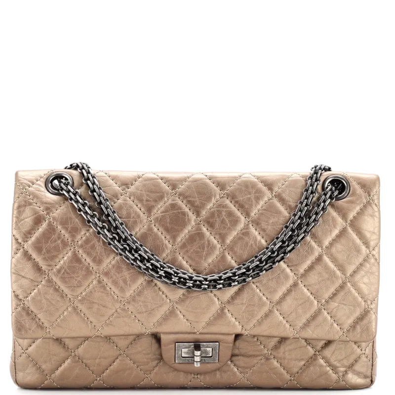 Pre-Loved Chanel Reissue 2.55 Flap Bag Quilted Metallic Aged Calfskin 226 sold by Zulily