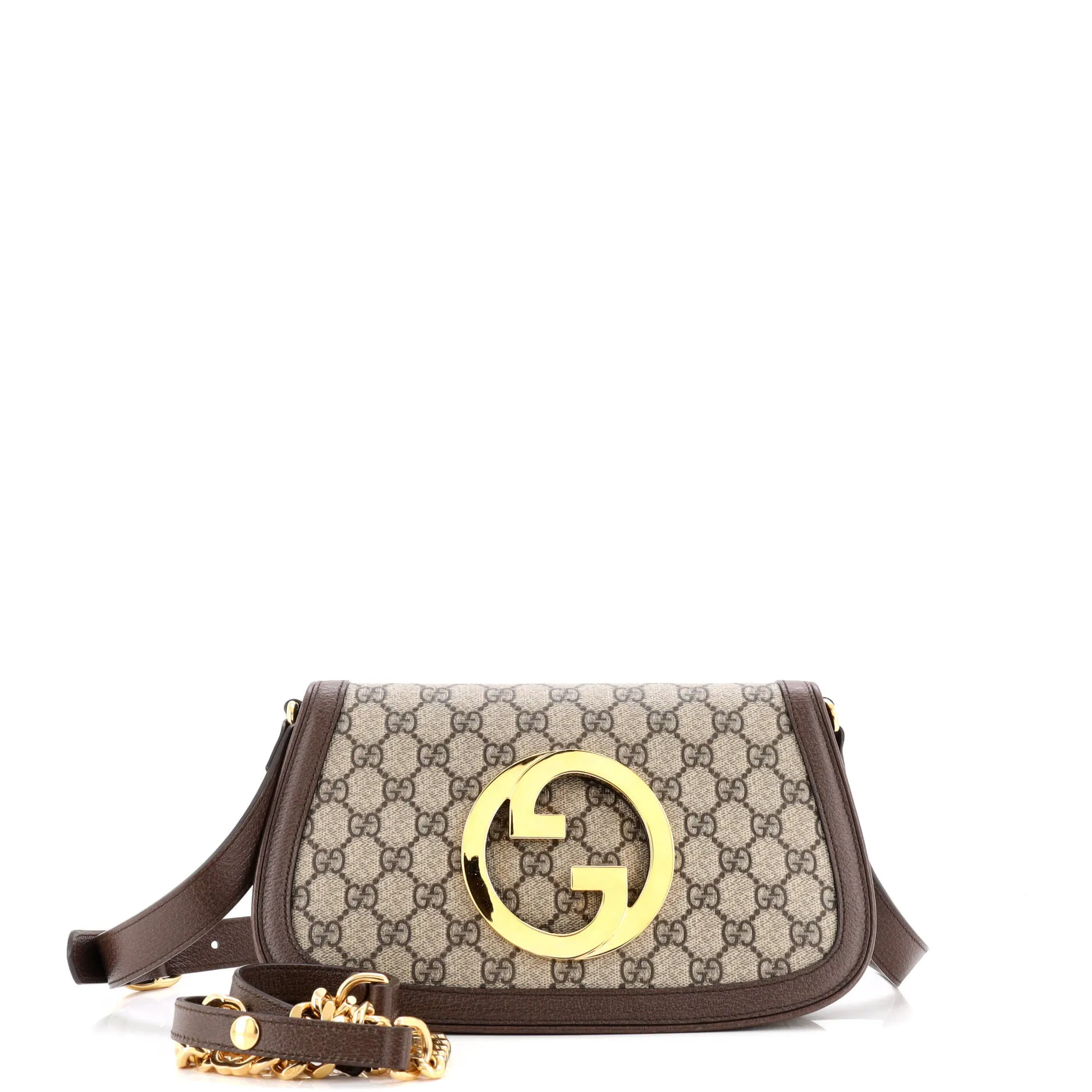 Pre-Loved Gucci Blondie NM Chain Flap Bag GG Coated Canvas Small sold by Zulily