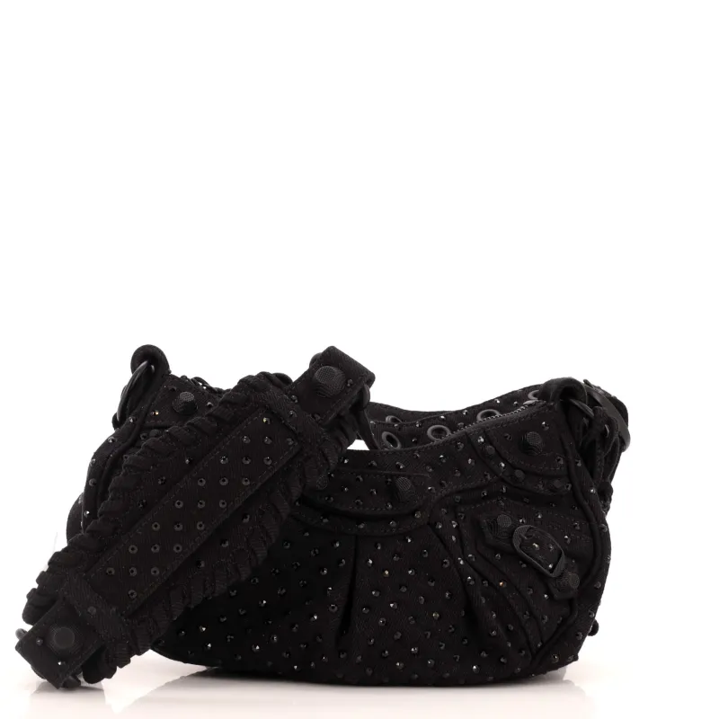 Pre-Loved Balenciaga Le Cagole Giant Studs Shoulder Bag Rhinestones XS sold by Zulily