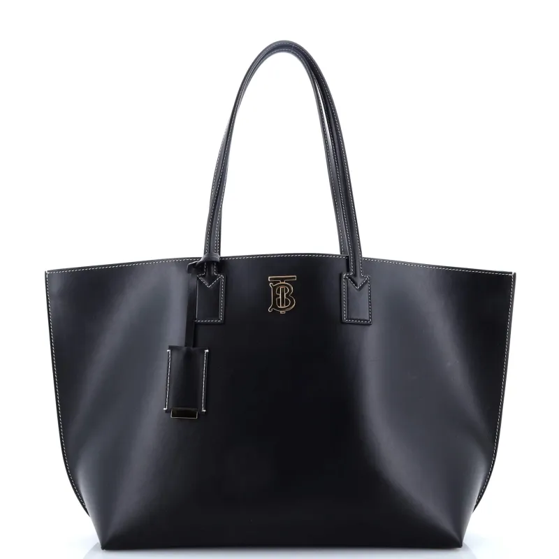Pre-Loved Burberry TB Monogram Motif Tote Leather Medium sold by Zulily