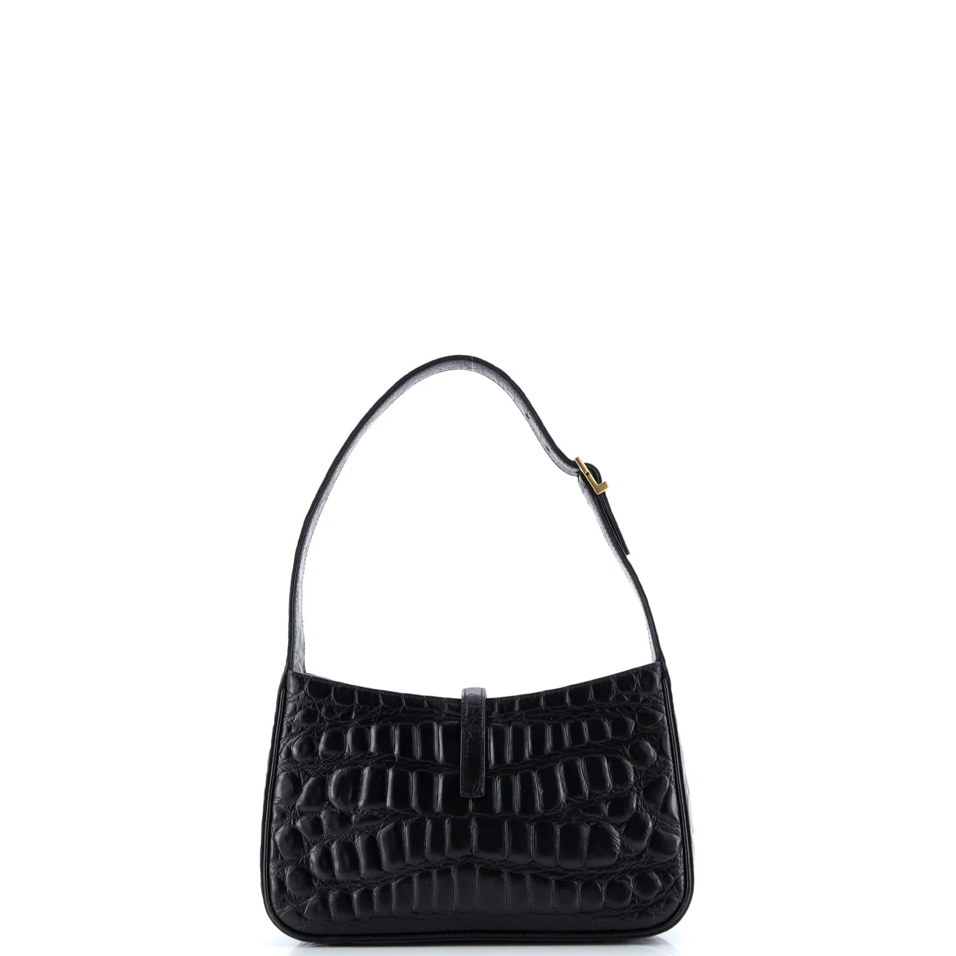 Pre-Loved Saint Laurent Le 5 a 7 Hobo Crocodile Embossed Leather Small sold by Zulily product image thumbnail 3
