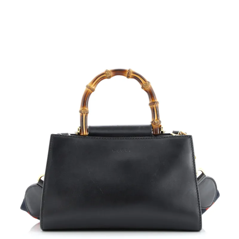 Pre-Loved Gucci Nymphaea Top Handle Bag Leather Mini sold by Zulily
