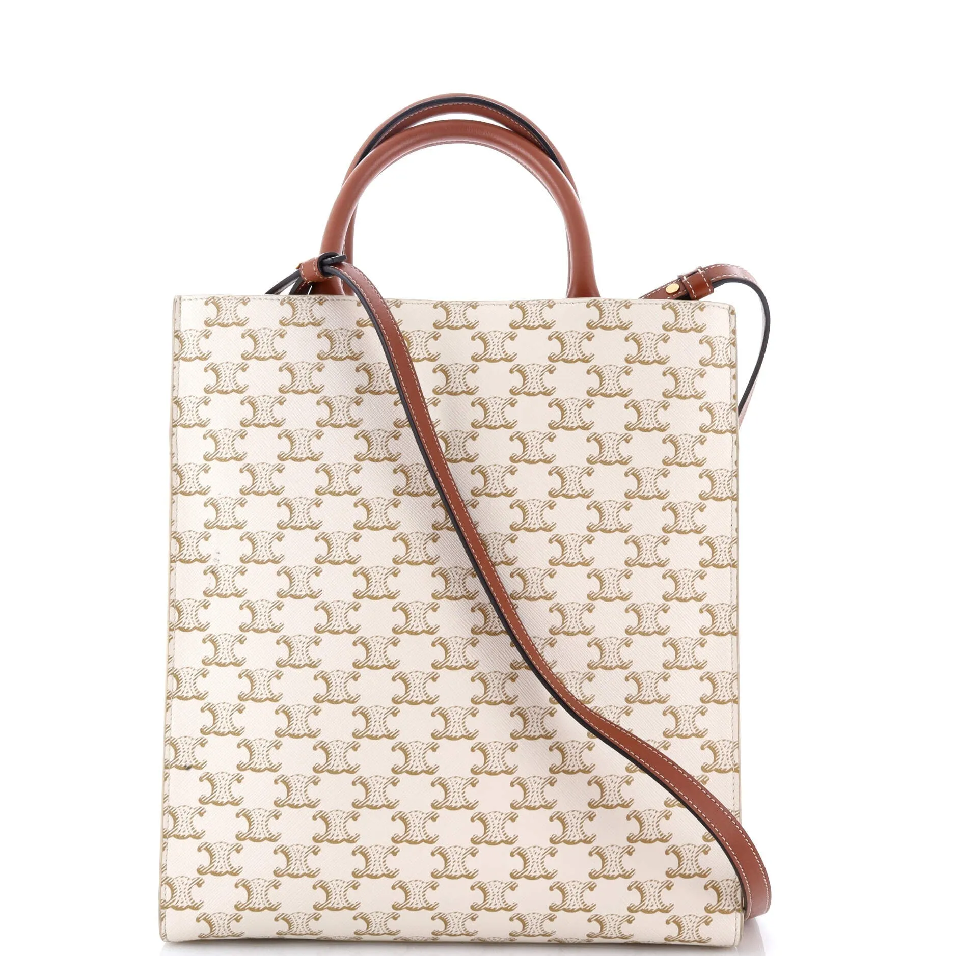 Pre-Loved Celine Vertical Cabas Tote Triomphe Coated Canvas Small sold by Zulily product image thumbnail 3