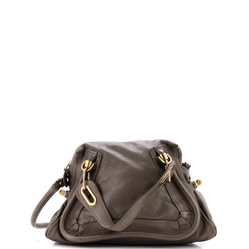 Pre-Loved Chloe Paraty Top Handle Bag Leather Medium sold by Zulily