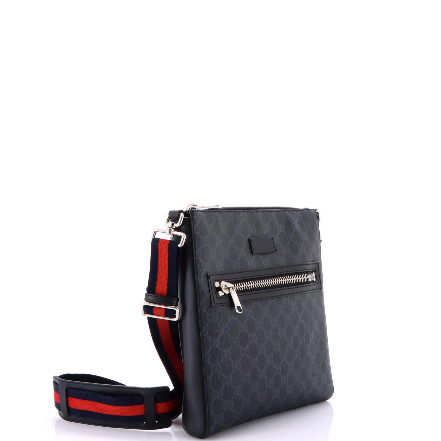 Pre-Loved Gucci Web Strap Front Zip Messenger Bag GG Coated Canvas Medium sold by Zulily product image thumbnail 2