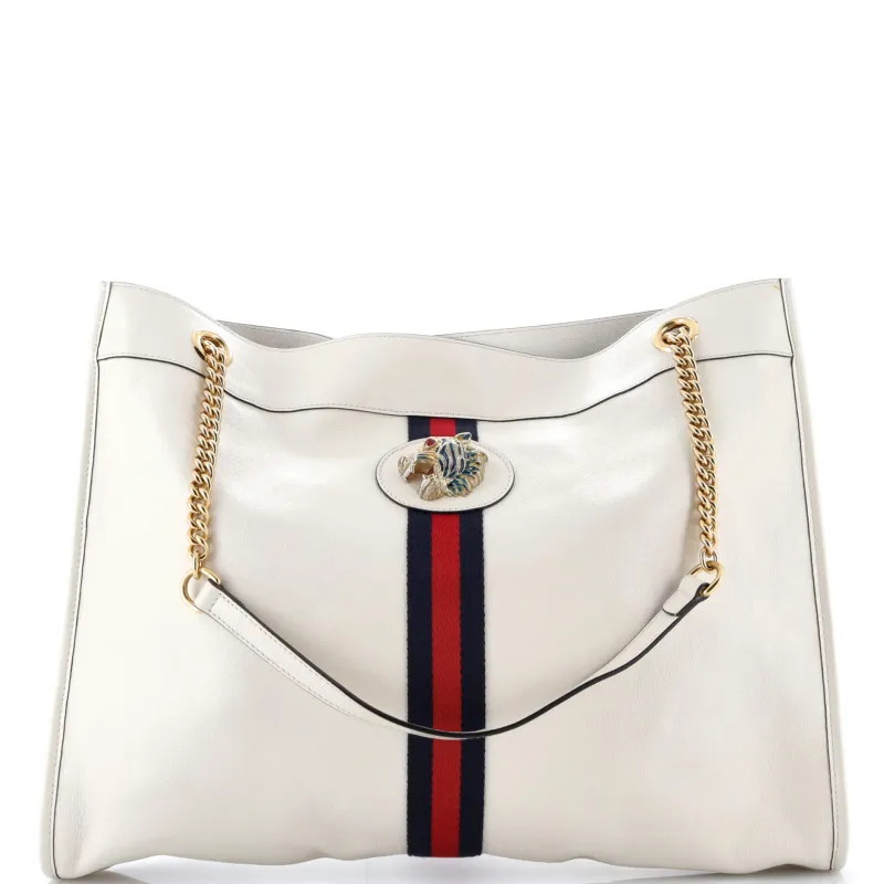 Pre-Loved Gucci Rajah Chain Tote Leather Large sold by Zulily