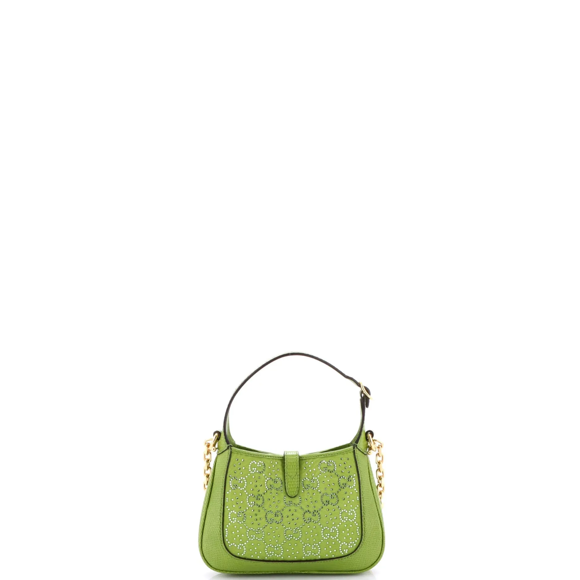 Pre-Loved Gucci Jackie 1961 Chain Hobo GG Embellished Canvas with Lizard Mini sold by Zulily product image thumbnail 3